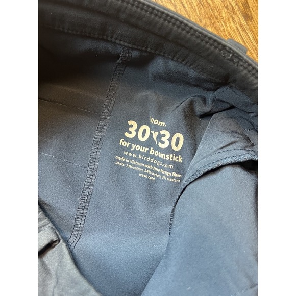 Bird Dogs Pants Mens 30x30 Navy Blue Stretch Khakis Boom For Your Boomstick - Picture 4 of 6